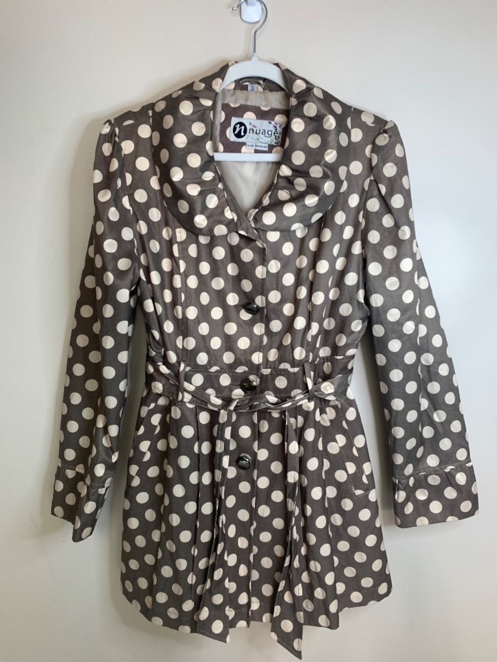 Nuage Polka Dot Belted Jacket L